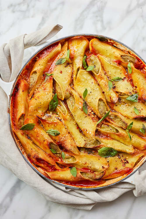 Spinach & ‘Ricotta’ Stuffed Pasta Bake